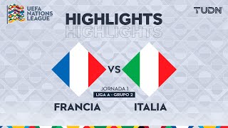 HIGHLIGHTS  Francia vs Italia  UEFA Nations League 2024  TUDN [upl. by Alleusnoc]