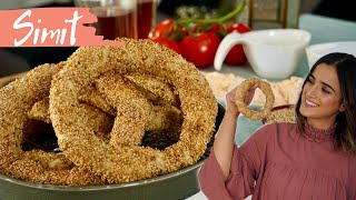 Simit Rezept  außen knusprig amp innen soft  Türkische Sesamringe selber machen  Turkish Streetfood [upl. by Yole]