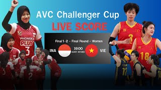 Live Score  Final Round Indonesia Vs Vietnam  2023 AVC Challenger Cup Women [upl. by Skantze]