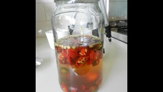 พริกดองน้ำส้ม Pickled Chillies in Apple Cider Vinegar [upl. by Crabb]