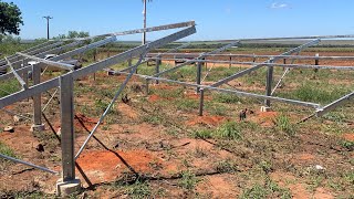 USINAR SOLAR COM ESTRUTURA DE SOLO Tem medidas de construção certa [upl. by Akinwahs]