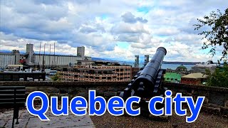 Walking in Quebec city  Ramparts and cannons  Tour 2023 UHD [upl. by Ailedo]