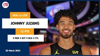 JOHNNY JUZANG 12 PTS 2 REB 3 AST 0 BLK 0 STL vs HOU  20232024 UTA  Player Full Highlights [upl. by Egag]