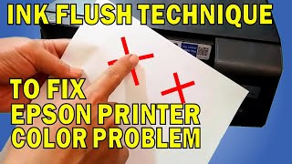 SOLVED COLOUR PRINTING PROBLEM ON EPSON L3250 L3210 L3110 L3150 etc with EPSON INK FLUSHING [upl. by Elmo898]