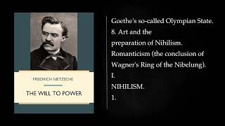 The Will to Power by FRIEDRICH NIETZSCHE Audiobook full length [upl. by Esilegna904]