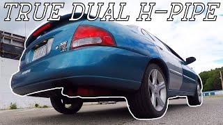 Best Sounding 4 Cylinder Exhaust  True Dual With HPipe [upl. by Barn]