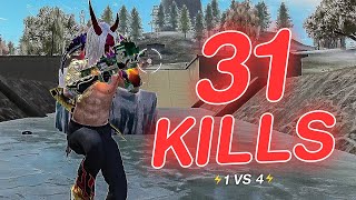 SOLO VS SQUAD  31 KILLS  ENEMIES TRYING THEIR BEST TO KILL ME [upl. by Season]