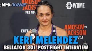 Keri Melendez Not Thinking About Career Timeline After Submission of Sabriye Sengul  Bellator 301 [upl. by Adlog]