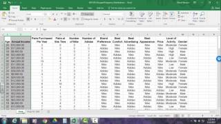 Grouped Frequency Distribution Tables and Graphs in Excel 2016 [upl. by Sumetra307]