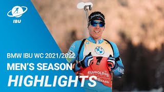 Biathlon World Cup 2122 Men Season Highlights [upl. by Aseena361]