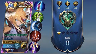 LESLEY NEW SEASON BEST BUILDS amp EMBLEMS TO RANK UP🔥 MUST TRY [upl. by Ila304]