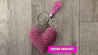 porte clef coeur au crochet [upl. by Llirret]