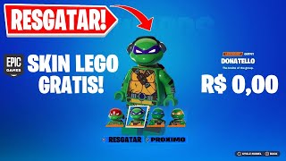 SKIN GRÁTIS PARA TODOS NO FORTNITE COMO RESGATAR A NOVA SKIN DE LEGO DE GRAÇA PARA TODOS [upl. by Ilrac]