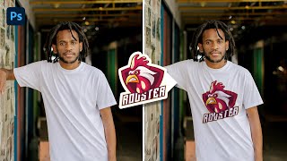 How to Place Logo on Tshirt in Photoshop  Quick Photoshop Tutorial [upl. by Newmark277]