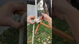 How to Tighten and Secure a Rope with Just Two Sticks [upl. by Crespi]