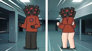 Gender swap meme 3 Titan Speakerman skibidi toilet anime [upl. by Adley71]