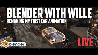 Blender with Wille  Trying to remaster my first Blender car animation [upl. by Anav]