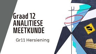 ANALITIESE MEETKUNDE Graad 11 Hersiening Graad 12 WISKUNDE [upl. by Taam]