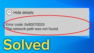 Fix Windows Cannot Access The Network Path Not Found Error Code 0x80070035 [upl. by Otis278]