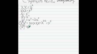 Intermediate Micro Math Exponents Review Old Version [upl. by Selrac]