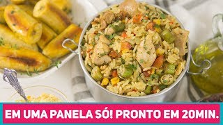 ALMOÇO COMPLETO EM 1 PANELA SÓ EM 20 MINUTOS  Galinhada Fácil  Receitas de Minuto 450 [upl. by Wojak]