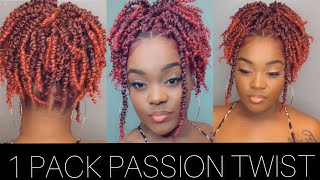 HOW TO 30 MINUTE SHORT PASSION TWISTS  Passion Twist Crochet Hairstyles Tatiaunna [upl. by Eugenle713]