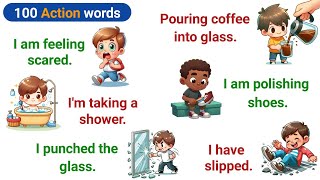 100 Action Words In English With Sentences  ⭐ Action Words For Beginners  Daily English Sentences [upl. by Gorlin20]