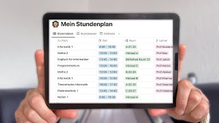 Stundenplan in Notion erstellen Schule und Uni [upl. by Calhoun832]