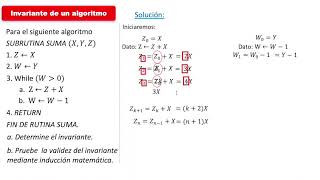 Invariante de un algoritmo 01 [upl. by Annaiuq]