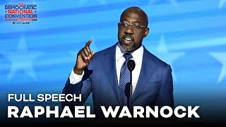 FULL SPEECH Sen Raphael Warnock calls Trump a plague on the American conscience at DNC [upl. by Anallise]