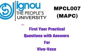 MPCL007 questions with answers for Vivavoce [upl. by Jacquenette]