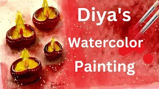 How to Draw Diwali Painting II Diwali Festival Poster Making II Deepavali Painting [upl. by Eiramasil300]