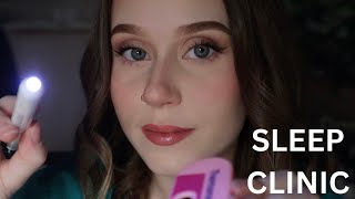 ASMR Classic Sleep Clinic  Flashlight Tapping Face Touching Inaudible Whispers Measuring [upl. by Adigirb]