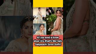 Alia Bhatt wears a Sabyasachi Saree for Met Gala aliabhatt sabyasachi metgala rahakapoor viral [upl. by Yevre]