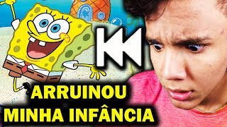 COLOQUEI BOB ESPONJA DE TRÃS PRA FRENTE E FOI ASSUSTADOR [upl. by Bowles881]