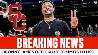 Bronny James officially commits to USC I CBS Sports [upl. by Ylrevaw362]