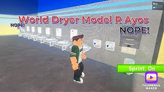 World Dryer Model RAs  Beach with restrooms  Roblox [upl. by Saidel]