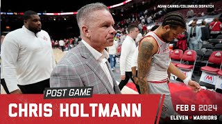 Chris Holtmann addresses media following blown 18point secondhalf lead against Indiana [upl. by Mina845]