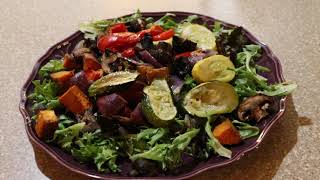 Salad Bar Cold Roasted Veggie Salad with Two Dressings [upl. by Arikaahs]