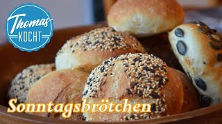 Sonntagsbrötchen backen  einfach und lecker  Brot backen [upl. by Moser421]