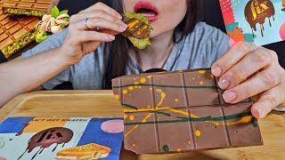 ASMR VIRAL DUBAI PISTACHIO KUNAFA CHOCOLATE MUKBANG [upl. by Atirac]