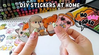 HOW TO MAKE STICKERS ✨️STEP BY STEP✨️ without baking paper [upl. by Ominoreg277]