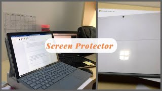 Antiglare Screen Protector Surface Pro Installation  Vlog💻⛅️ [upl. by Ahsened]