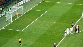 MilanReal Madrid 11 Ronaldinho penalty [upl. by Atinra]