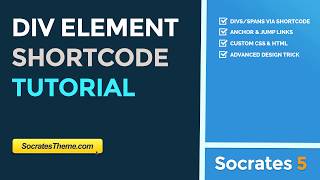 Div Element Shortcode For Any Tag Class or ID [upl. by Dominique]