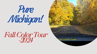 FALL COLOR TOUR IN NORTHERN MICHIGAN Peaceful and relaxing music and ambient fall foliage [upl. by Ennasor]