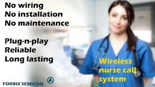 Wireless nurse call system FORBIX SEMICON for hospitals and dispensaries [upl. by Racklin]