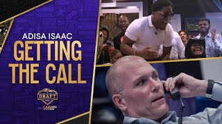 Adisa Isaacs Celebratory Draft Call  Baltimore Ravens [upl. by Aronal]