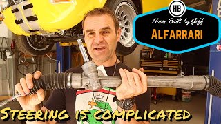 Steering is very complicated  Ferrari engined Alfa 105 Alfarrari build part 213 [upl. by Biernat]