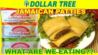 Dollar Tree ONE DOLLAR Jamaican Patties  WHAT ARE WE EATING  The Wolfe Pit [upl. by Trocki]